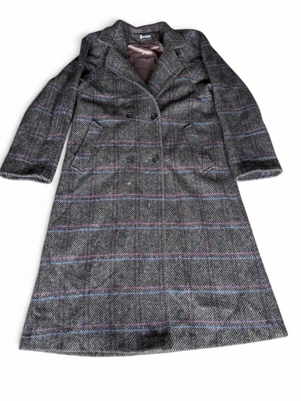 Vintage Forecaster of Boston Women’s 100% Wool Plaid Long Coat Made In USA 9/10